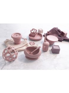   Zopa Szilikon osztott tányér tapadókoronggal - rózsaszín Old Pink