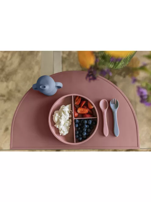 Zopa Szilikon osztott tányér tapadókoronggal - rózsaszín Old Pink