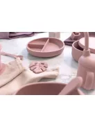 Zopa Szilikon osztott tányér tapadókoronggal - rózsaszín Old Pink