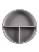 Zopa Szilikon osztott tányér tapadókoronggal - galambszürke Dove Grey