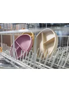 Zopa Szilikon osztott tányér tapadókoronggal - galambszürke Dove Grey