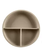 Zopa Szilikon osztott tányér tapadókoronggal - bézs Sand Beige