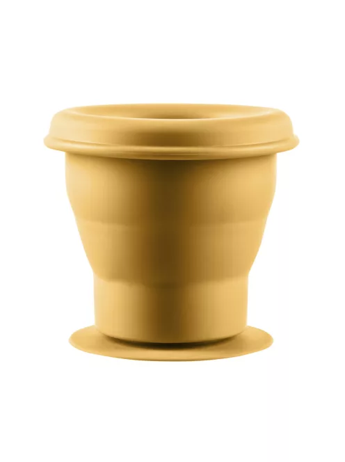 Zopa Szilikon összehajtható snackdoboz tapadókoronggal - mustársárga Mustard Yellow