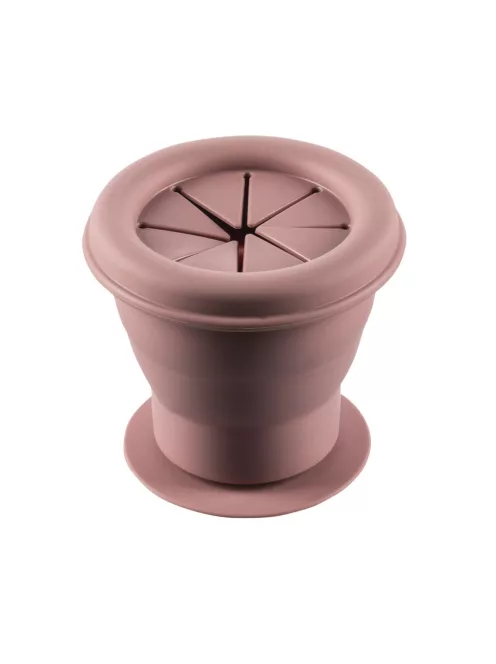 Zopa Szilikon összehajtható snackdoboz tapadókoronggal - rózsaszín Old Pink