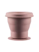 Zopa Szilikon összehajtható snackdoboz tapadókoronggal - rózsaszín Old Pink