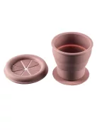 Zopa Szilikon összehajtható snackdoboz tapadókoronggal - rózsaszín Old Pink
