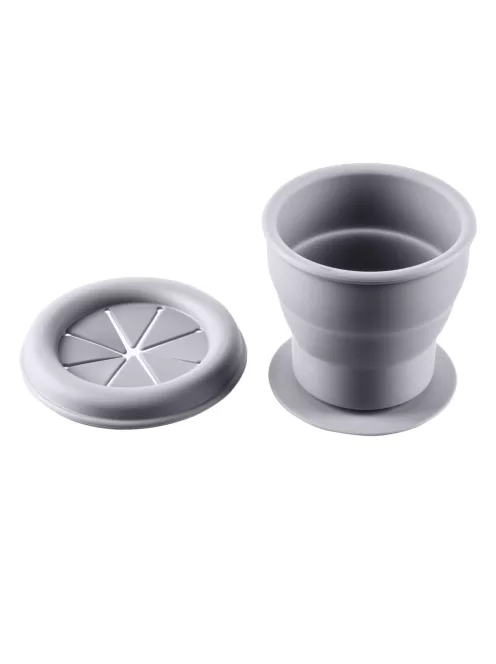 Zopa Szilikon összehajtható snackdoboz tapadókoronggal - galambszürke Dove Grey