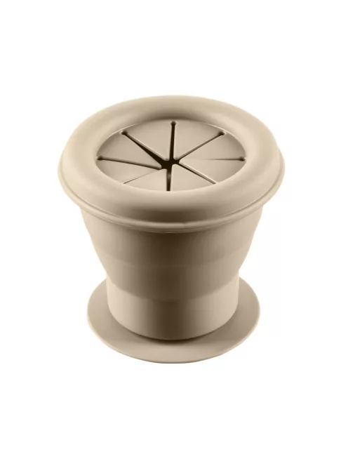 Zopa Szilikon összehajtható snackdoboz tapadókoronggal - bézs Sand Beige