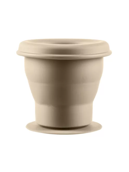 Zopa Szilikon összehajtható snackdoboz tapadókoronggal - bézs Sand Beige