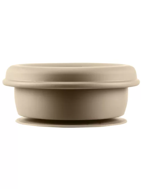 Zopa Szilikon összehajtható snackdoboz tapadókoronggal - bézs Sand Beige