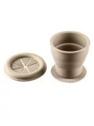 Zopa Szilikon összehajtható snackdoboz tapadókoronggal - bézs Sand Beige