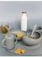 Zopa Szilikon tál tapadókoronggal és kanállal - rózsaszín Old Pink