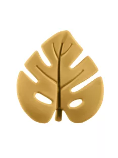 Zopa Szilikon rágóka Levél - mustársárga Mustard Yellow