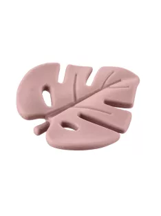 Zopa Szilikon rágóka Levél - rózsaszín Old Pink