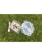 Zopa Szilikon uzsonnásdoboz kis kanállal (kicsi) - rózsaszín Old Pink