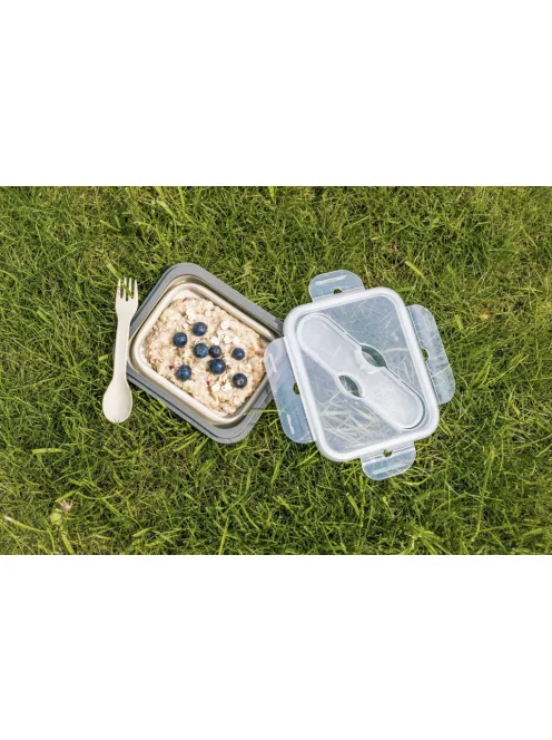 Zopa Szilikon uzsonnásdoboz kis kanállal (kicsi) - rózsaszín Old Pink