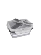 Zopa Szilikon uzsonnásdoboz kis kanállal (kicsi) - galambszürke Dove Grey