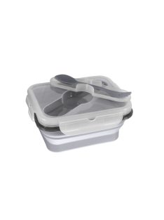   Zopa Szilikon uzsonnásdoboz kis kanállal (kicsi) - galambszürke Dove Grey