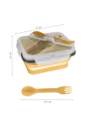 Zopa Szilikon uzsonnásdoboz kis kanállal (kicsi) - bézs Sand Beige