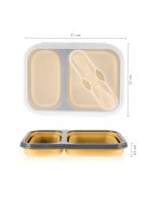 Zopa Szilikon uzsonnásdoboz kanállal (nagy) - mustársárga Mustard Yellow