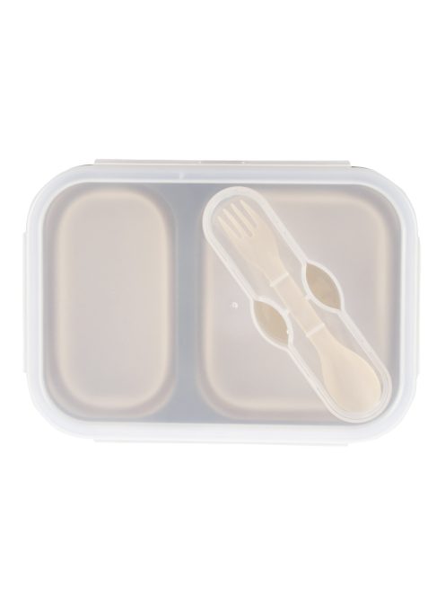 Zopa Szilikon uzsonnásdoboz kanállal (nagy) - bézs Sand Beige