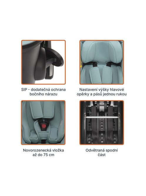 Zopa XM Plus i-Size szett (babahordozó + bázis) Foggy Grey