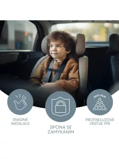   Zopa Deluxe biztonsági öv rögzítő csipesz autósüléshez Black