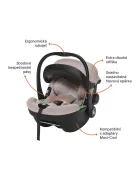 Zopa XM Plus i-Size babahordozó Coral Pink