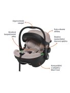 Zopa XM Plus i-Size szett (babahordozó + bázis) Coral Pink