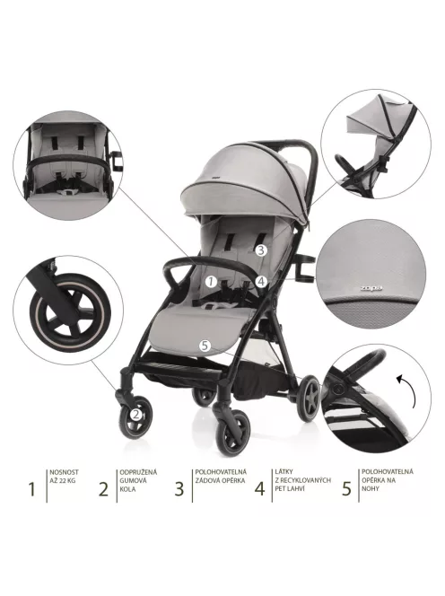 Zopa Quiq 2 babakocsi  Metal Grey