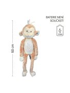 Zopa Plüss alvójáték égbolt projektorral és dallamokkal, majom Monkey