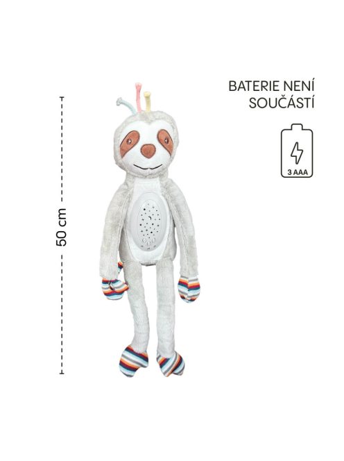 Zopa Plüss alvójáték égbolt projektorral és dallamokkal, mosómedve Raccoon