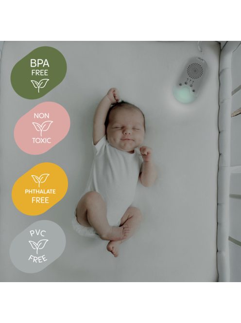 Zopa Hordozható LED-es éjjeli fény, fehér zajjal és hangokkal White