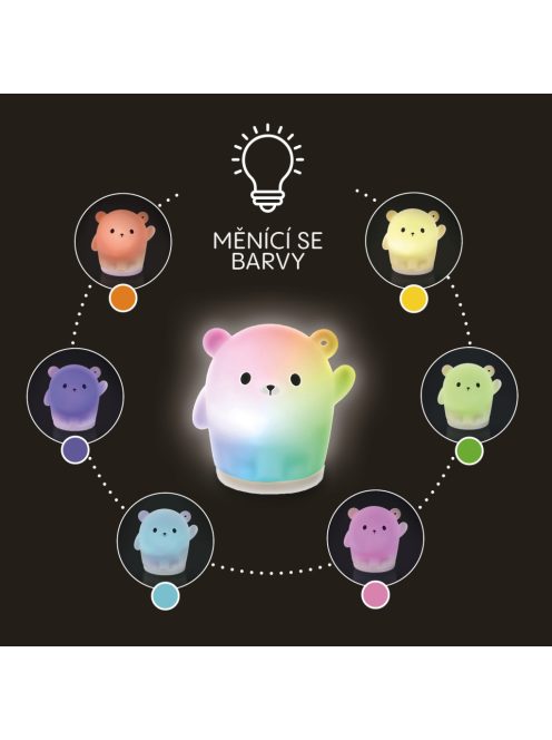 Zopa Függeszthető szilikon LED lámpa, maci Bear