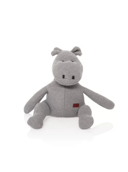 Zopa Kötött játék víziló, szürke Grey