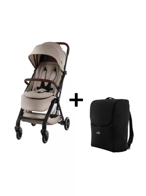 Britax Römer Set Stroller FLYLITE + free travel bag Teak
