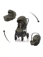 Britax Römer Smile 5Z Comfort Set Lux (Smile 5z babakocsi + mózeskosár + Baby-Safe Pro) - Linen Grey