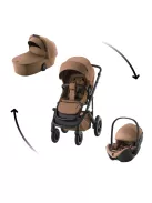 Britax Römer Smile 5Z Comfort Set LUX 3in1 (Smile 5z babakocsi + mózeskosár + Baby-Safe Pro) Warm Caramel
