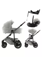 Britax Römer Smile 5Z Comfort Plus Set Lux (Smile 5z babakocsi + mózeskosár + Baby-Safe Pro + Vario Base 5Z) - Linen Grey