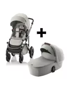 Britax Römer set multifunkciós babakocsi Smile 5Z + mózeskosár Lux Linen Grey
