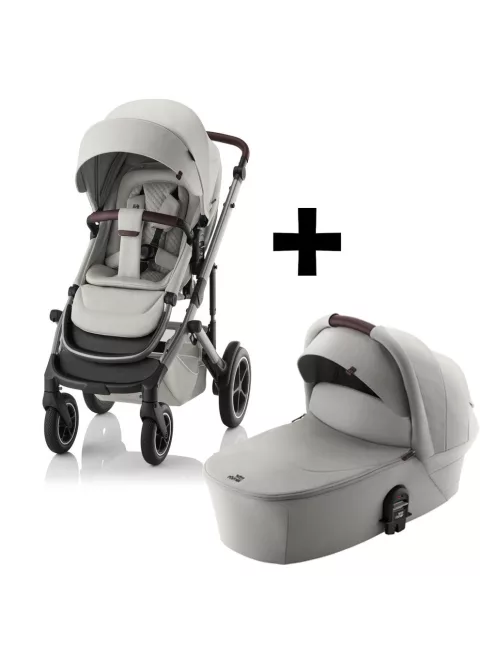 Britax Römer set multifunkciós babakocsi Smile 5Z + mózeskosár Lux Linen Grey