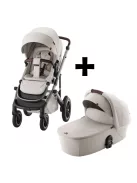 Britax Römer set multifunkciós babakocsi Smile 5Z + mózeskosár Lux Soft Taupe