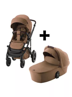   Britax Römer set multifunkciós babakocsi Smile 5Z + mózeskosár Lux Warm Caramel