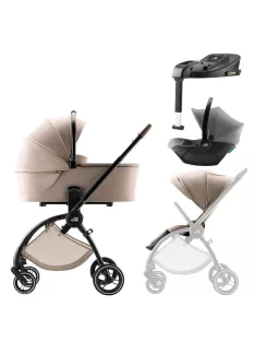   Britax Römer Rio Comfort Plus Core Set STYLE 4in1 (Rio babakocsi + mózeskosár + Baby-Safe Core babahordozó + Core bázis) Teak