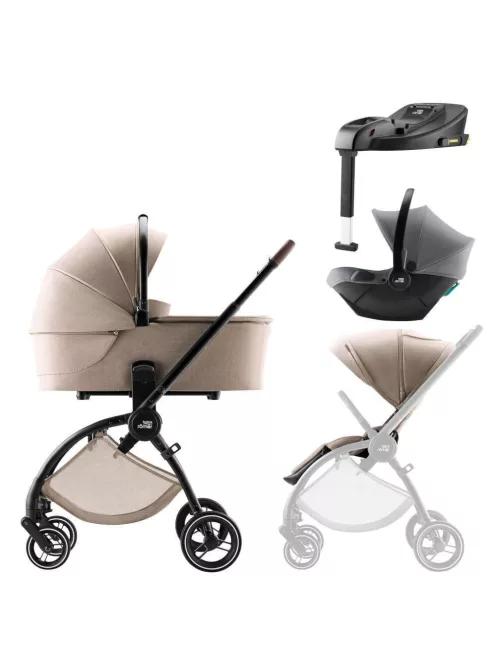 Britax Römer Rio Comfort Plus Core Set STYLE 4in1 (Rio babakocsi + mózeskosár + Baby-Safe Core babahordozó + Core bázis) Teak