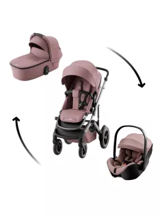   Britax Römer Smile 5Z Comfort Set Style 3in1 (Smile 5z babakocsi + mózeskosár + Baby-Safe Pro) Dusty Rose