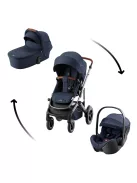 Britax Römer Smile 5Z Comfort Set Style 3in1 (Smile 5z babakocsi + mózeskosár + Baby-Safe Pro) Night Blue
