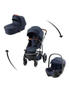   Britax Römer Smile 5Z Comfort Set Style 3in1 (Smile 5z babakocsi + mózeskosár + Baby-Safe Pro) Night Blue