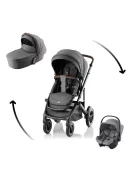 Britax Römer Smile 5Z Comfort Core Set STYLE 3in1 (Smile 5Z babakocsi + mózeskosár + Baby-Safe Core babahordozó) Mineral Grey