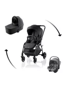 Britax Römer Rio Comfort Core Set STYLE 3in1 (Rio babakocsi + mózeskosár + Baby-Safe Core babahordozó) Carbon Black
